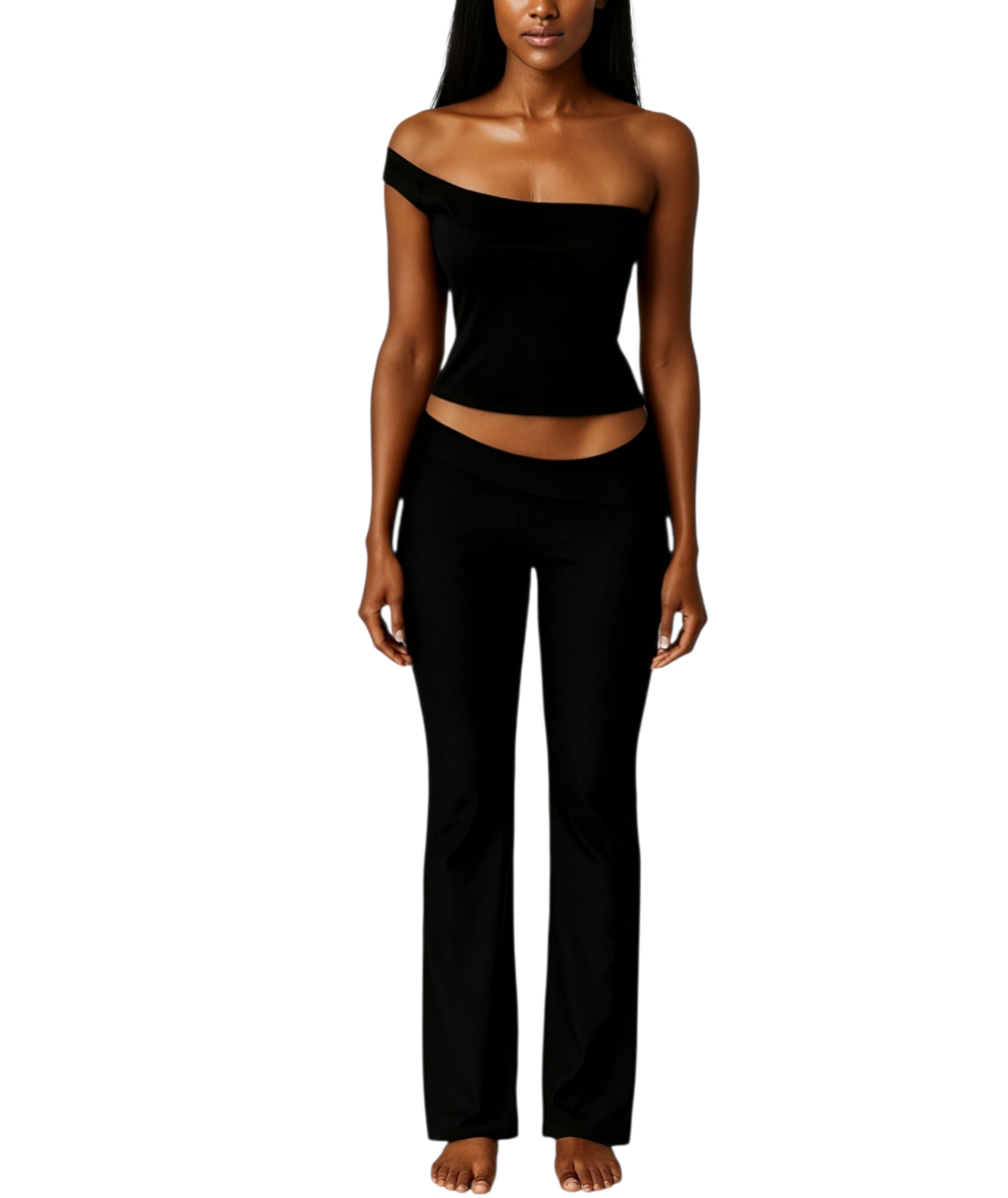 Hallo one Shoulder Slant Top