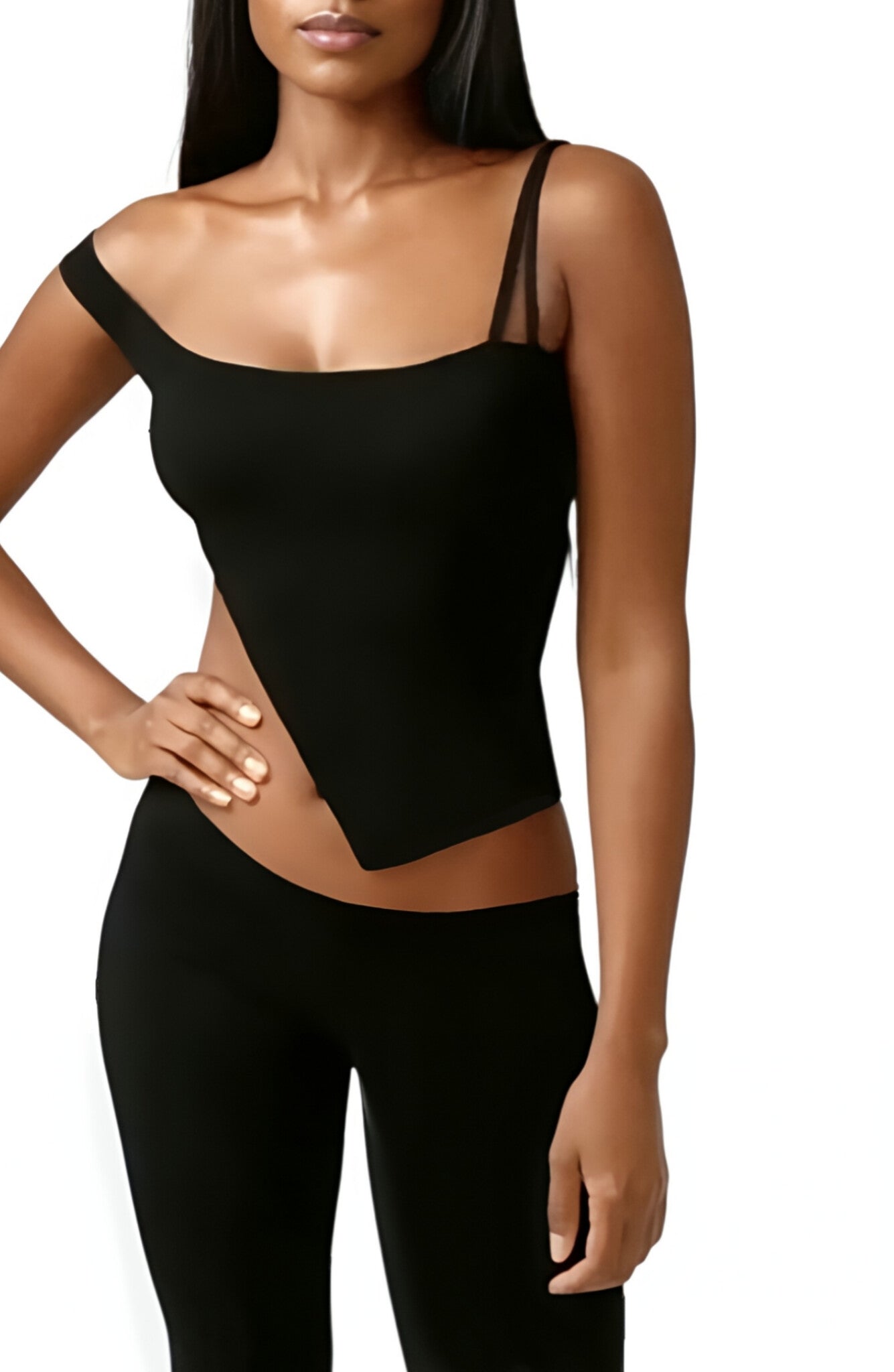 Linl Slant capri Shorts
