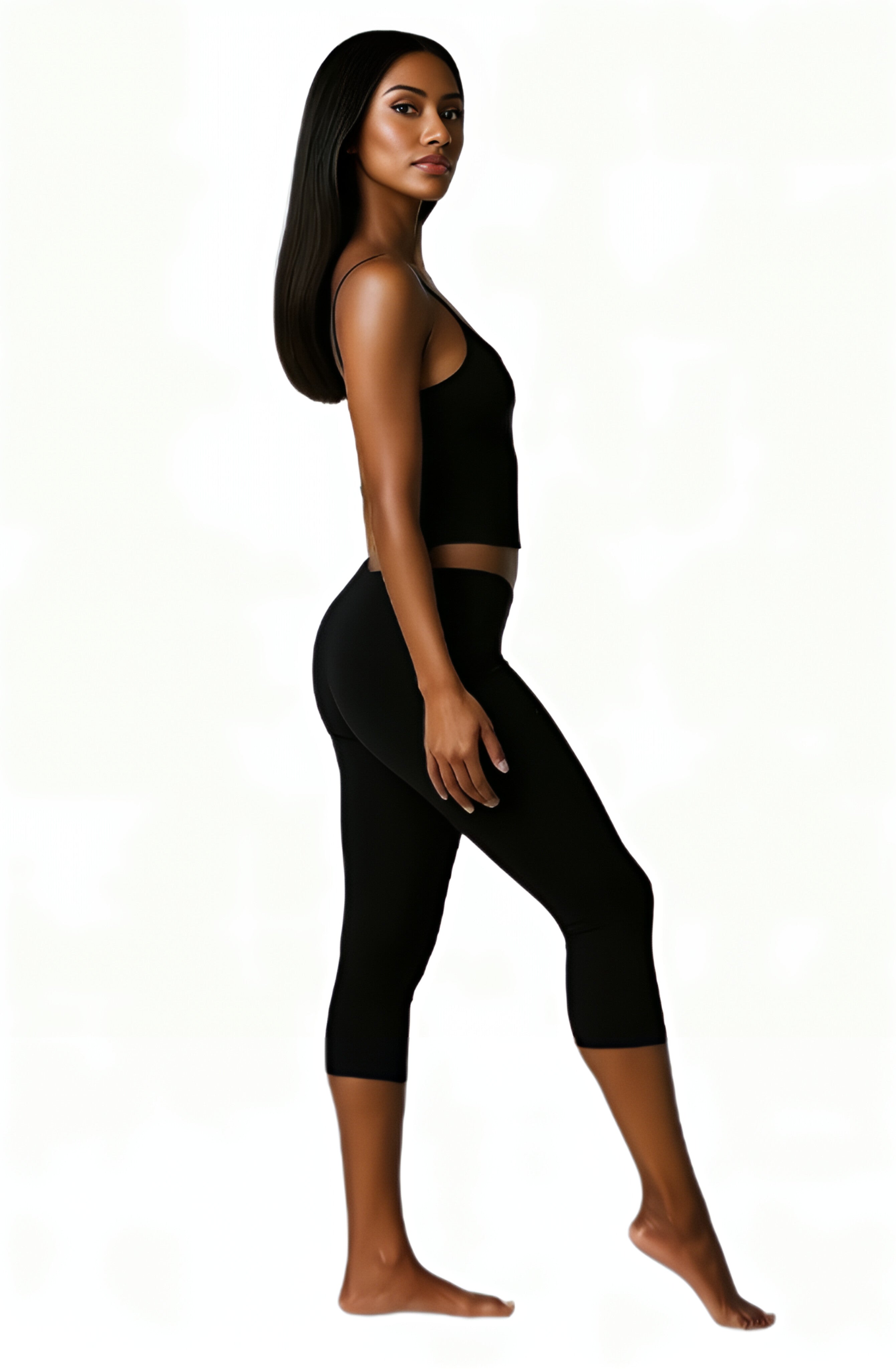 Lotio Single Strap Top + Linl Capri shorts