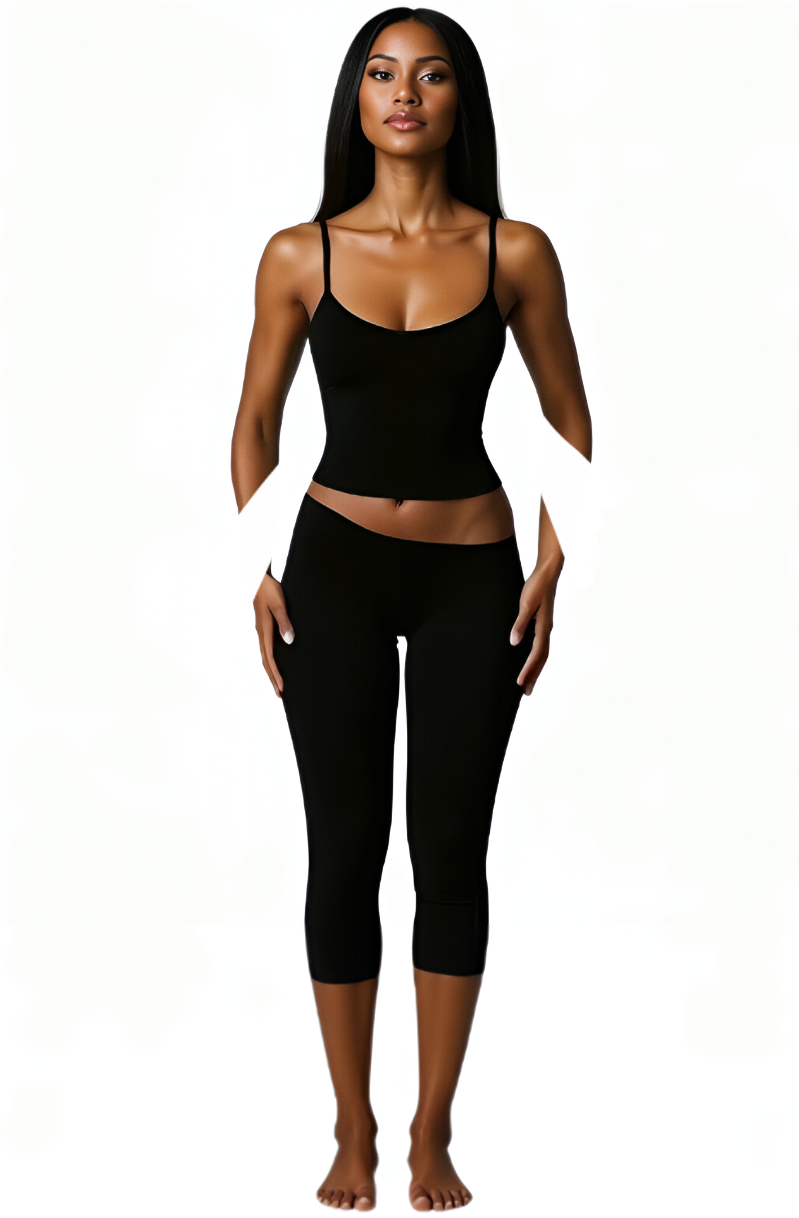 Lotio Single Strap Top + Linl Capri shorts