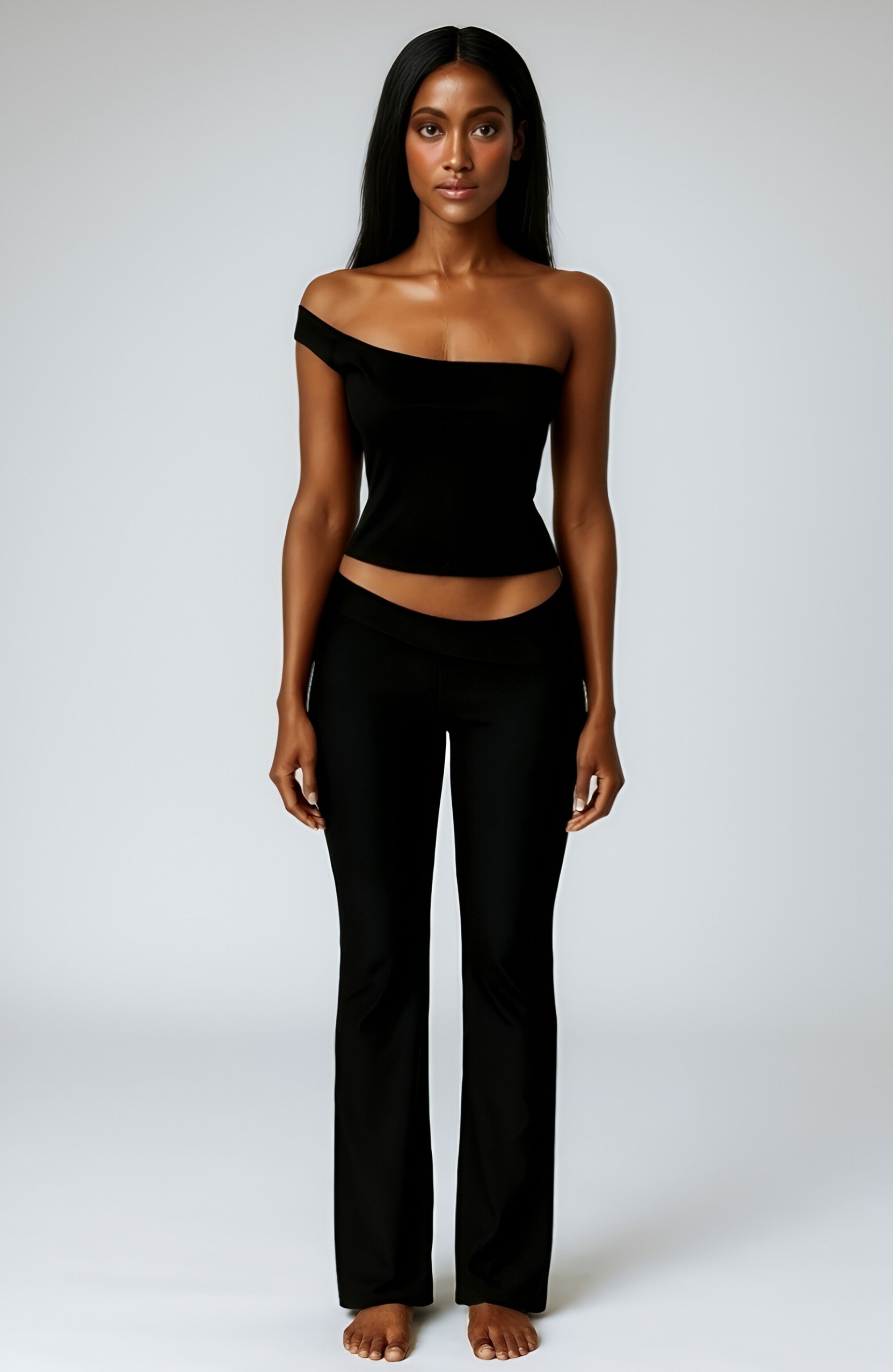 Hallo one Shoulder Slant Top