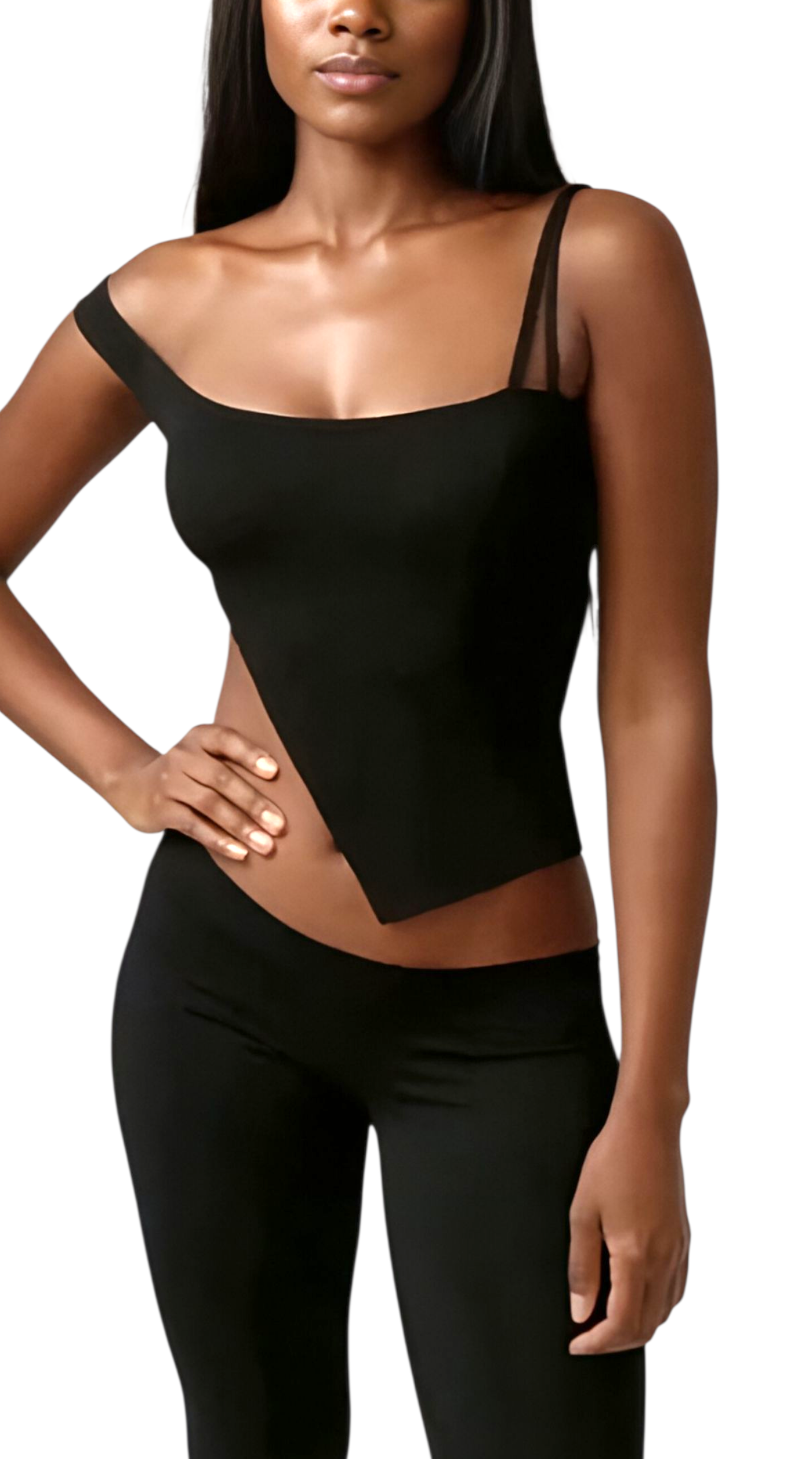 Hallo Slant top + Linl Slant Capri Shorts
