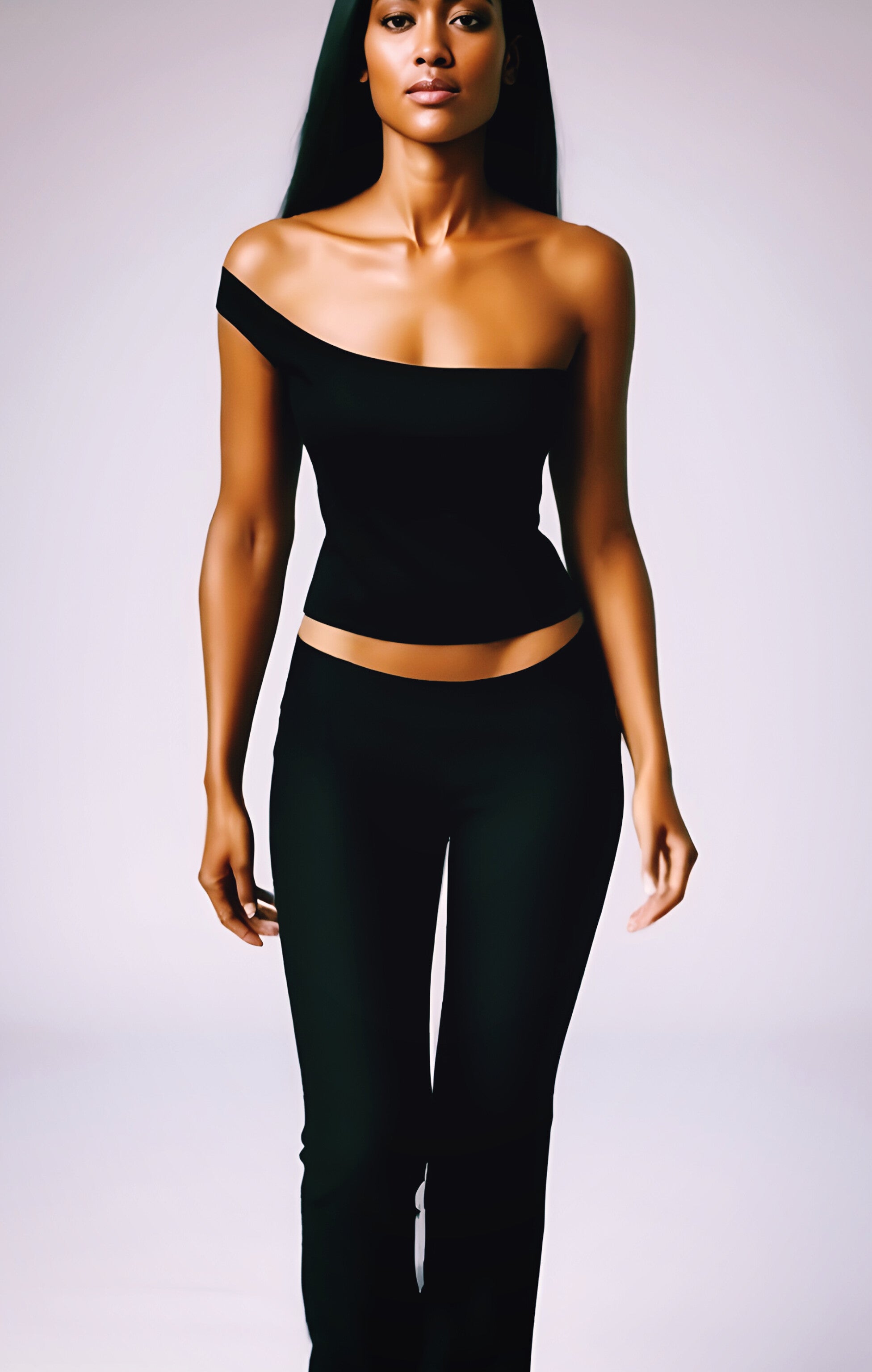 Hallo one Shoulder Slant Top