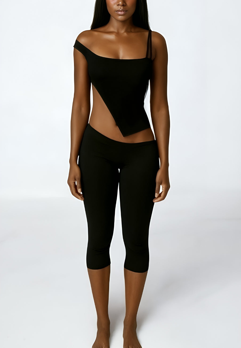 Linl Slant capri Shorts