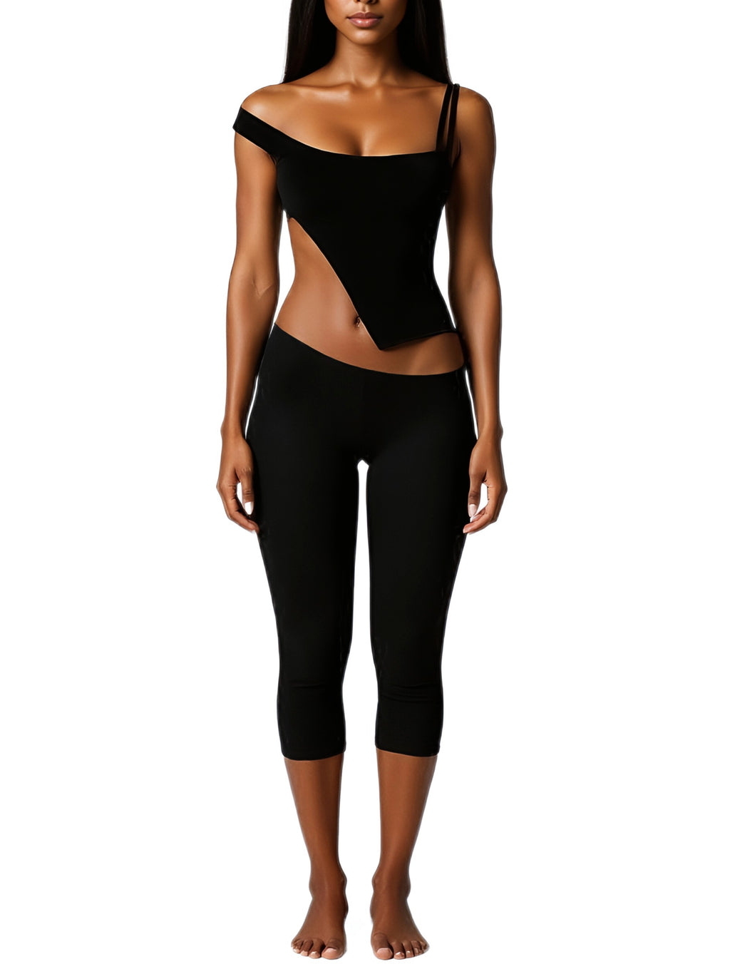 Hallo Slant top + Linl Slant Capri Shorts
